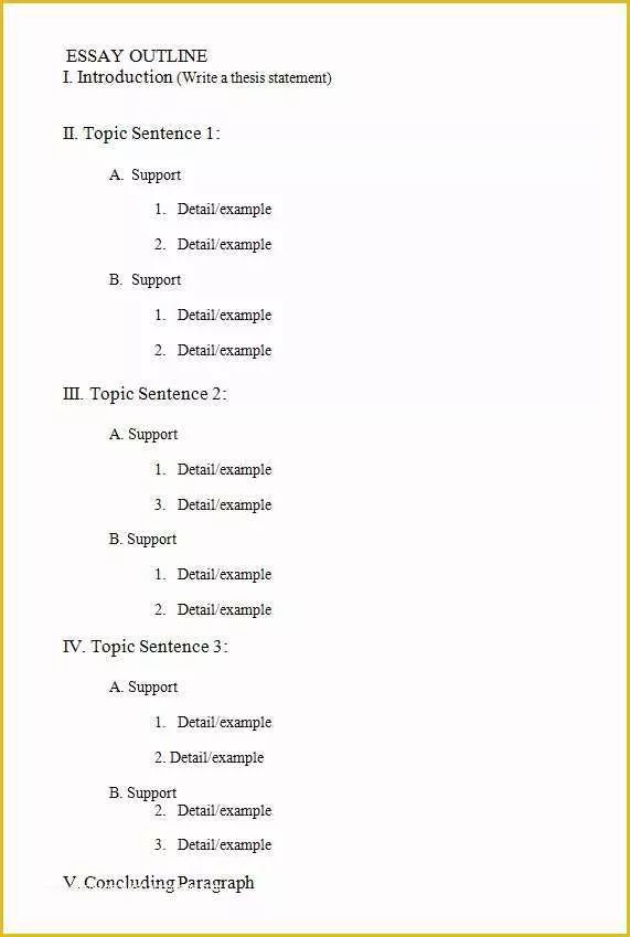 Free Essay Template Download Of 18 Useful Outline Templates Pdf Word Apple Pages