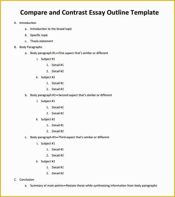 Free Essay Template Download Of 25 Essay Outline Templates Pdf Doc