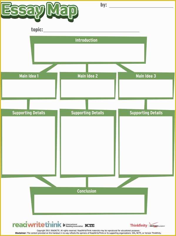 Free Essay Template Download Of Essay Map Free Use This Graphic organizer to