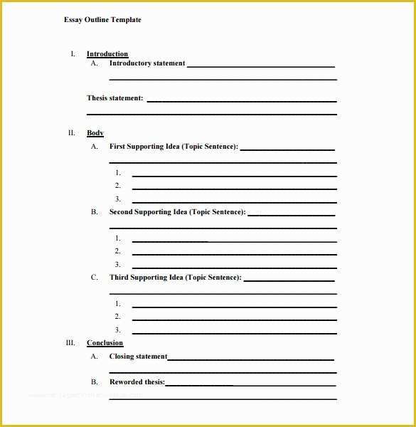 Free Essay Template Download Of Free Professional Essay Outline Template Samples