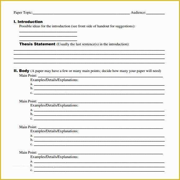 Free Essay Template Download Of Outline Template 11 Download Free Documents In Pdf
