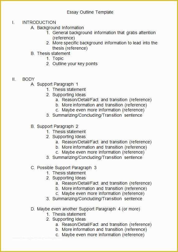 Free Essay Template Download Of Outline Template 11 Download Free Documents In Pdf