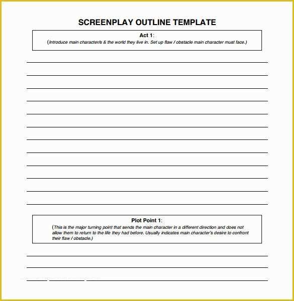Free Essay Template Download Of Screenplay Outline Template 6 Free Sample Example