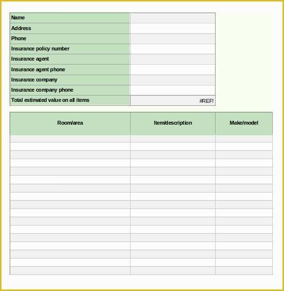 Free Estate Will Template Of Estate Inventory Template – 12 Free Word Excel Pdf