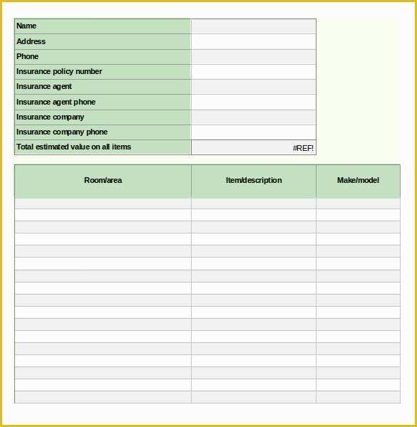 Free Estate Will Template Of Estate Inventory Template – 12 Free Word Excel Pdf