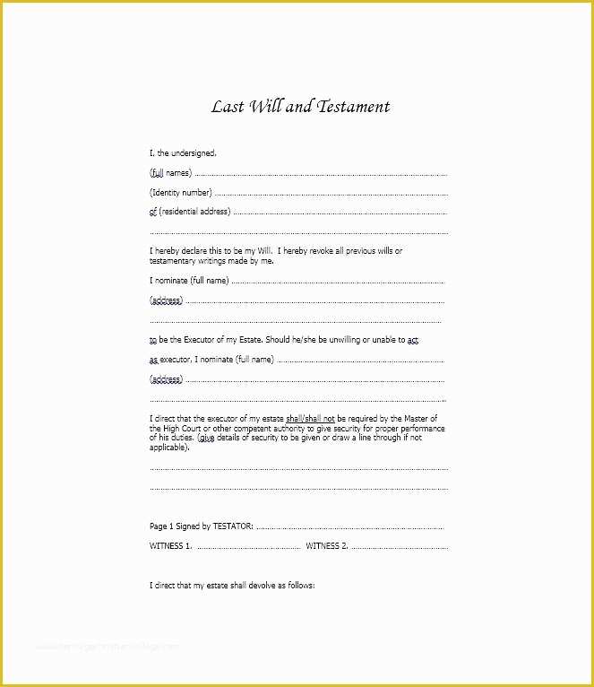 Free Estate Will Template Of Executor Estate Template Executors Duties Probate