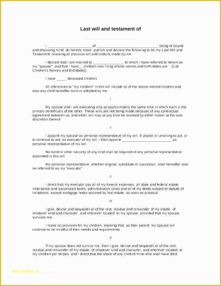 Free Estate Will Template Of Last Will and Testament forms Templates Template Lab