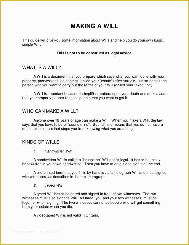 Free Estate Will Template Of Will Kit Heritagechristiancollege free-printable-will-forms-ontario-printable-forms-free-online