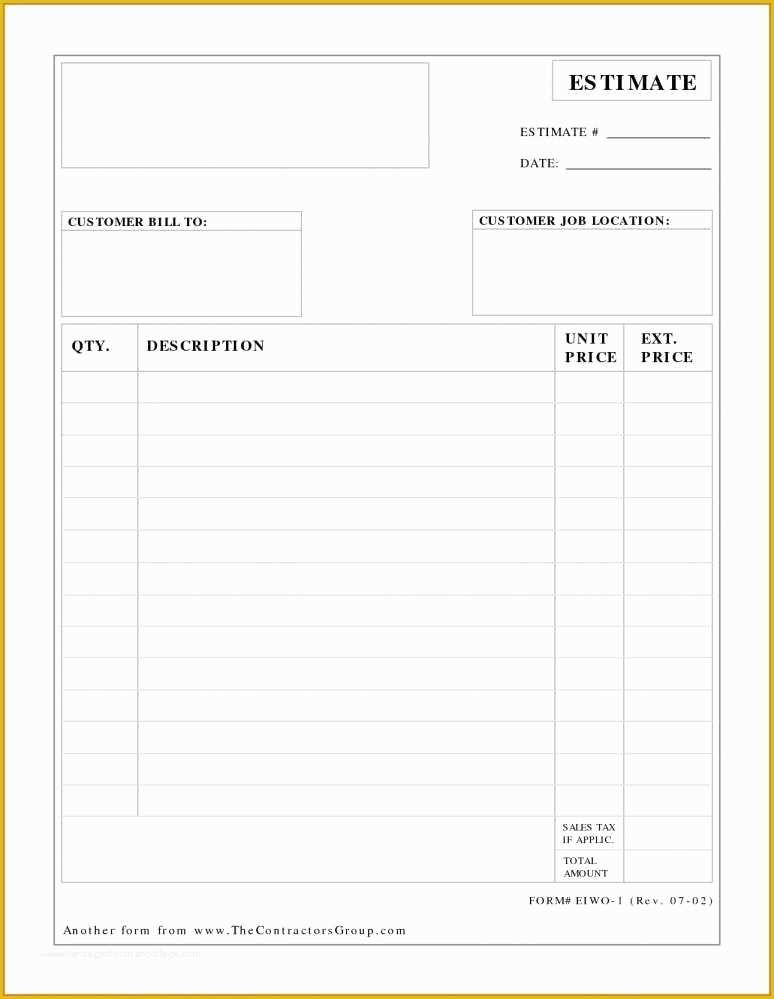 Free Estimate Template Pdf Of Free Pdf Invoice Template Download with Template Free