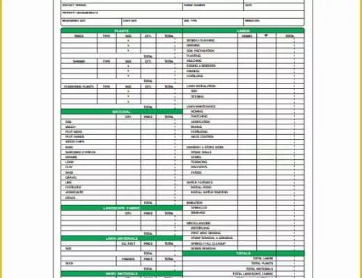 Free Estimate Template Word Of 10 Landscaping Estimate Templates Doc Pdf Excel