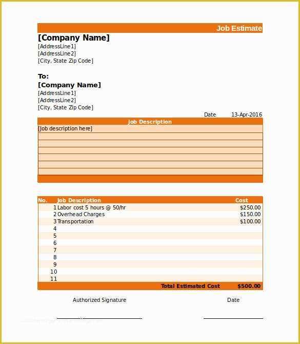 Free Estimate Template Word Of 26 Blank Estimate Templates Pdf Doc Excel Odt
