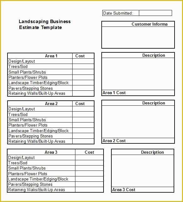 Free Estimate Template Word Of 6 Landscaping Estimate Templates – Free Word Excel & Pdf
