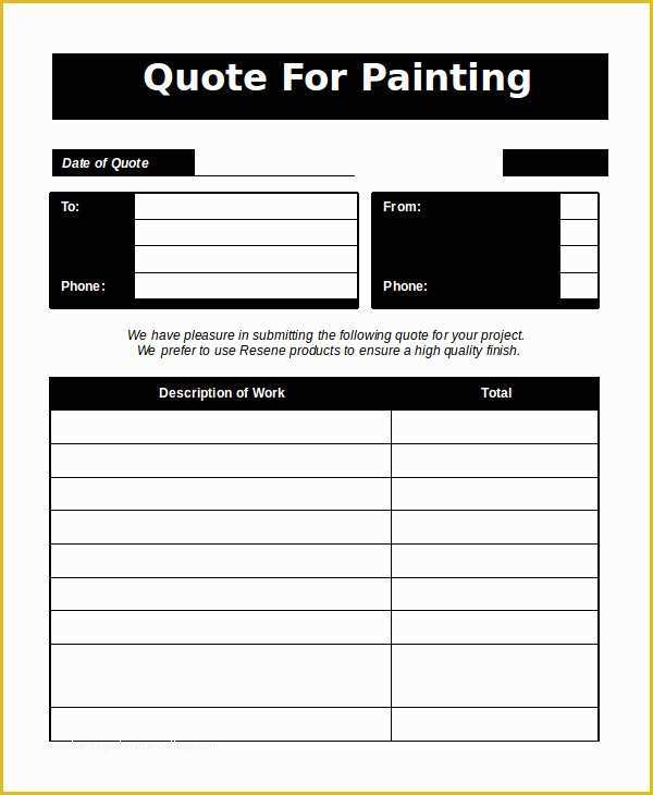 Free Estimate Template Word Of Free Estimate Template Word – Amandae