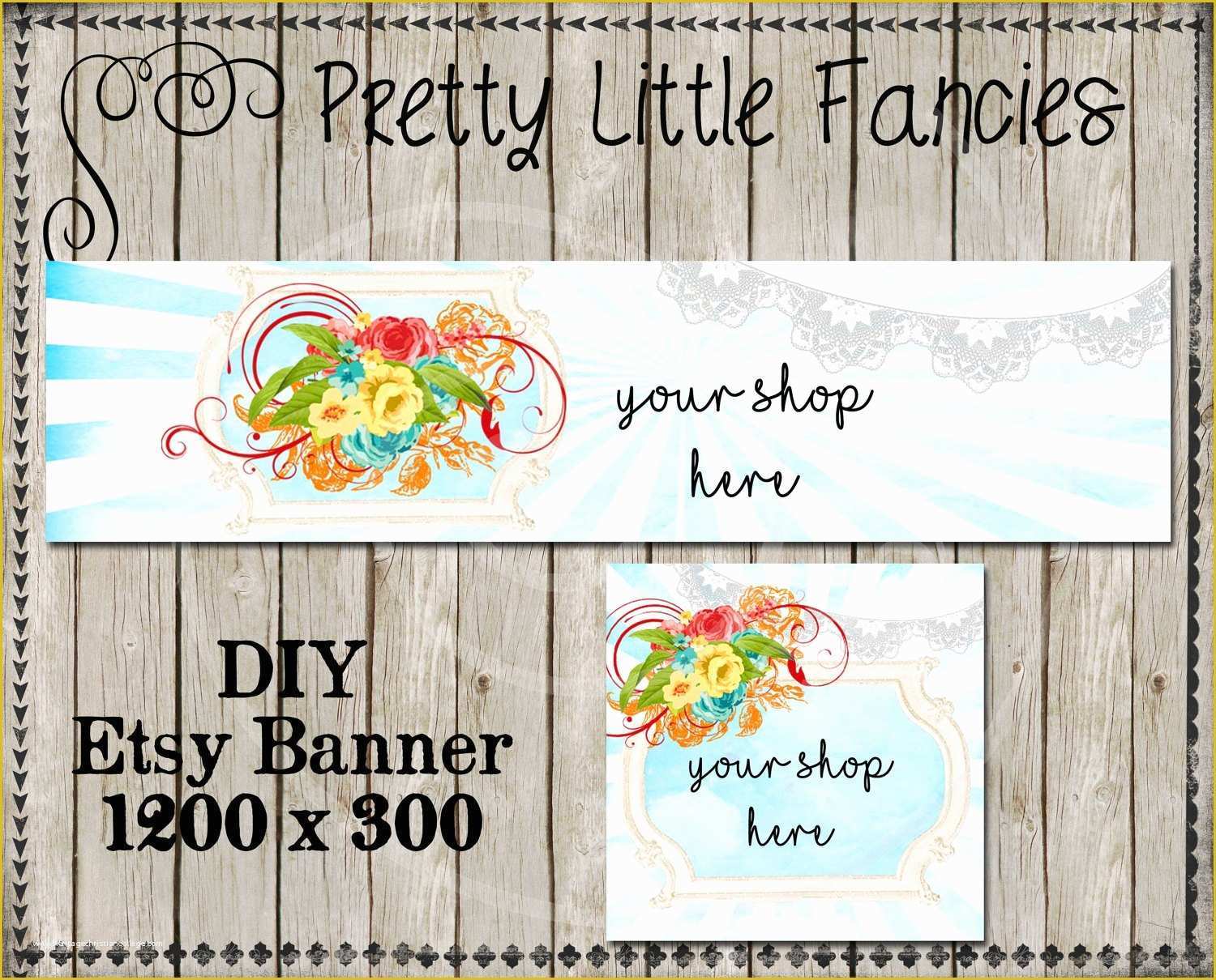 Free Etsy Shop Banner Templates Of Etsy Shop Banner Diy Banner Template Premade Etsy Store