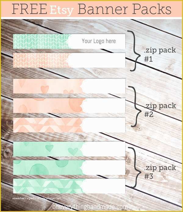 Free Etsy Shop Banner Templates Of Freebie Etsy Banner Packs