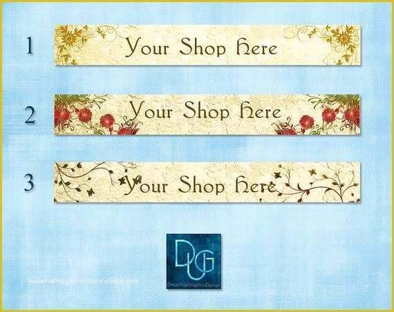 Free Etsy Shop Banner Templates Of Premade Etsy Banner Template Rustic Shabby by Dreamupgraphic