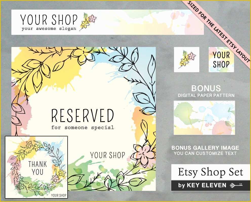 Free Etsy Shop Banner Templates Of Premade Etsy Shop Set with Banner & Graphics Modern