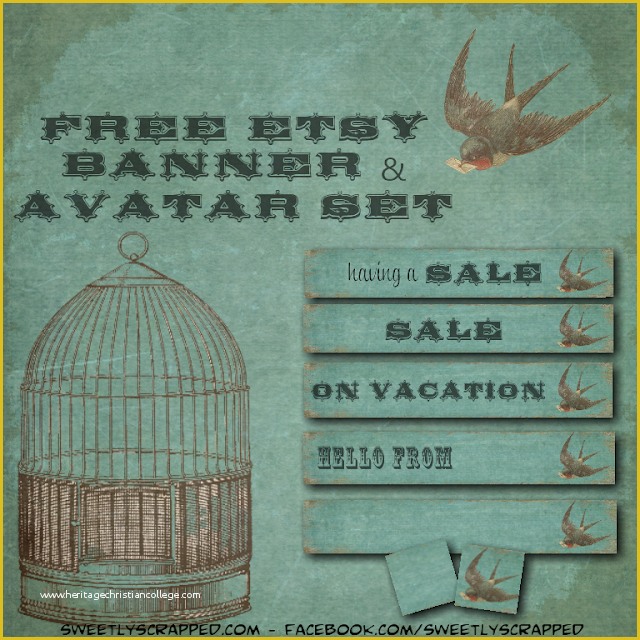 Free Etsy Shop Banner Templates Of Sweetly Scrapped Free Etsy Shop Banner and Avatar Set