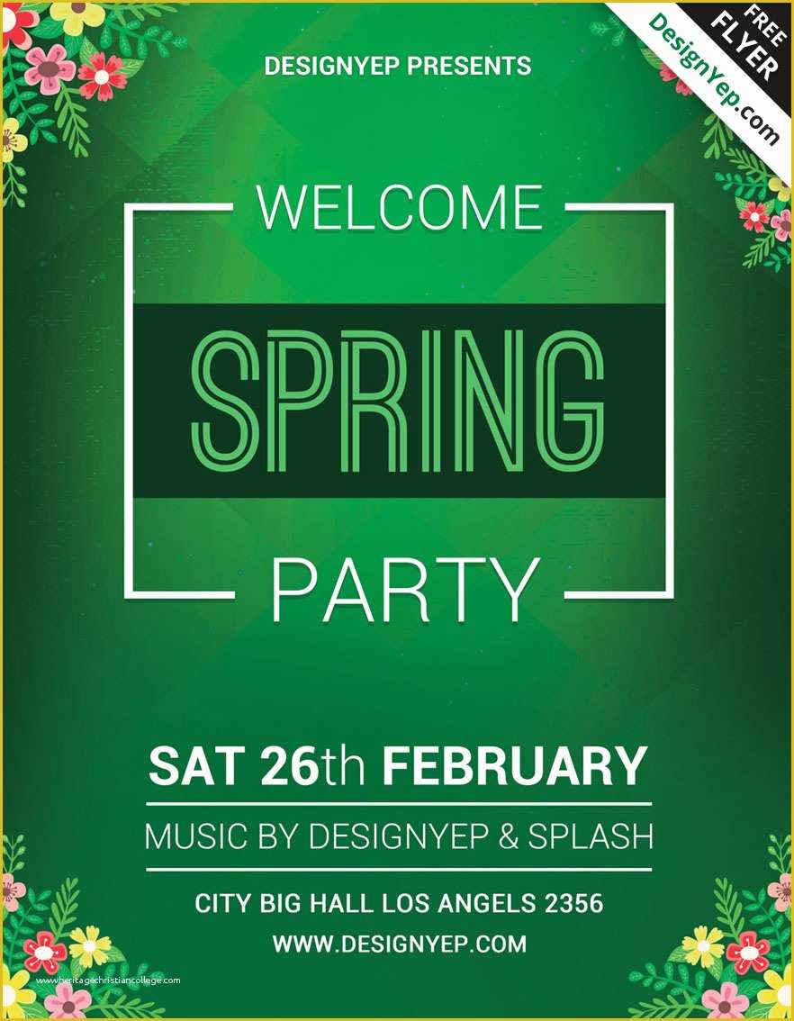 Free event Flyer Templates Of 45 Premium & Free Fresh Spring Psd Flyer Templates
