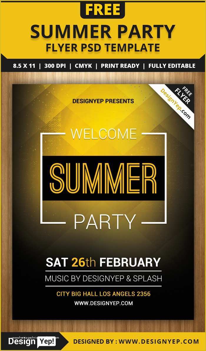 Free event Flyer Templates Of 55 Free Party & event Flyer Psd Templates Designyep