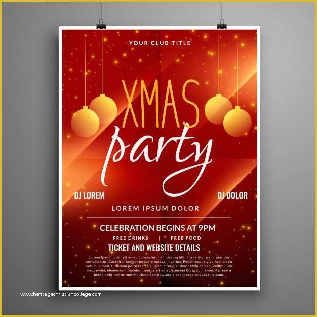 Free event Planning Flyer Templates Of Abstract Red Christmas Party event Flyer Design Template
