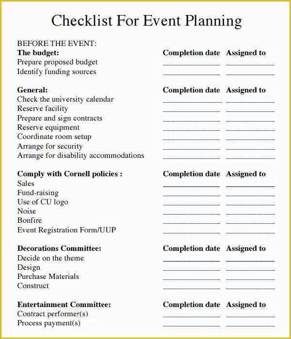 Free event Planning Templates Of event Planning Checklist 7 Download Free Documents In Pdf