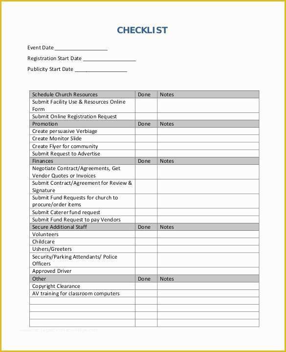 Free event Planning Templates Of event Planning Checklist Template Free