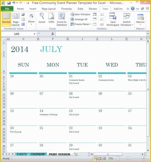 Free event Planning Templates Of Free Munity event Planner Template for Excel