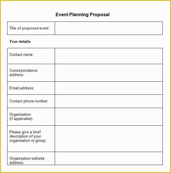 Free event Planning Templates Of Sample event Proposal Template 15 Free Documents In Pdf