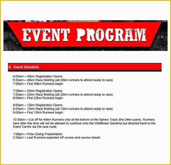 Free event Program Templates Of 5 event Program Template Printables Free Download