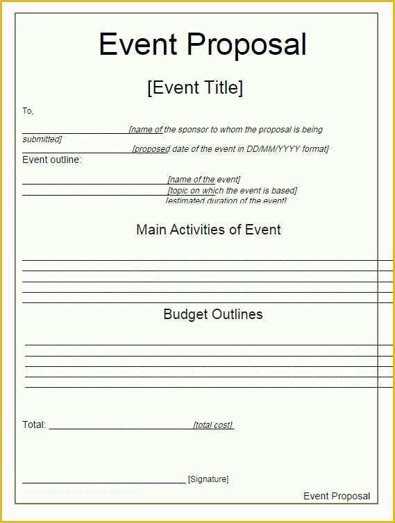 Free event Proposal Template Word Of 128 Business Proposal Template Free Word Pdf Ppt Doc