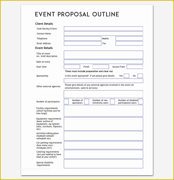 Free event Proposal Template Word Of event Outline Template 9 Samples &amp; Examples for Pdf format