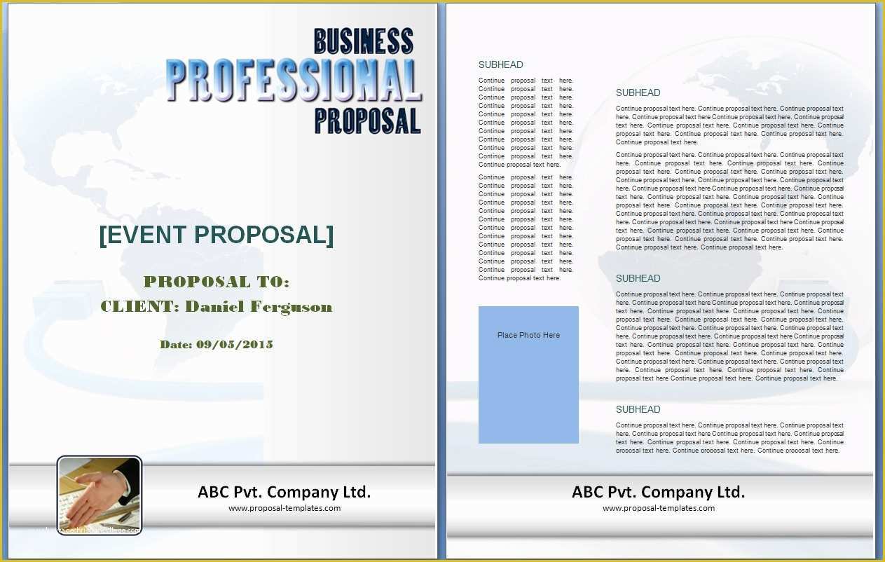 Free event Proposal Template Word Of event Proposal Template Free formats Excel Word