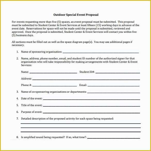 Free event Proposal Template Word Of event Proposal Template