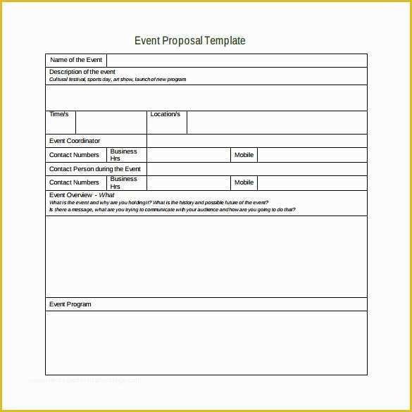 Free event Proposal Template Word Of Sample event Proposal Template 15 Free Documents In Pdf