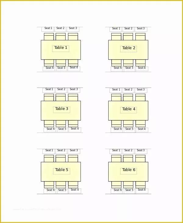 Free event Seating Chart Template Of 9 Sample Seating Charts