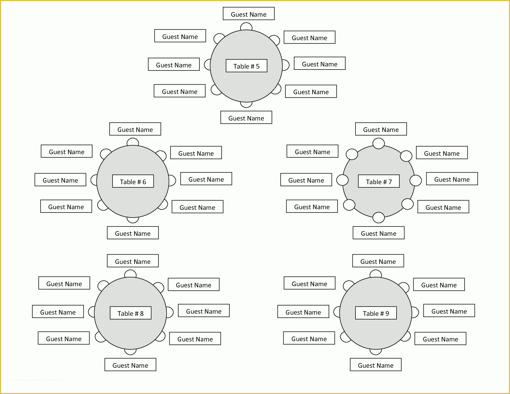 Free event Seating Chart Template Of Printable Wedding Seating Templates