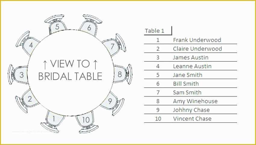 Free event Seating Chart Template Of Wedding Seating Chart Template Excel for Editable