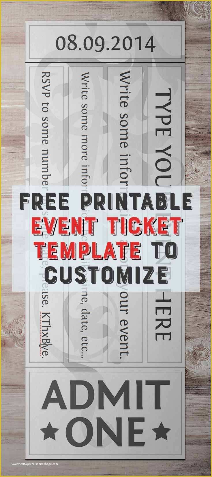 Free event Templates Of Free Printable event Ticket Templates
