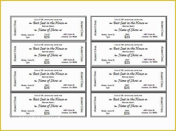 Free event Ticket Template Of Ticket Templates – 99 Free Word Excel Pdf Psd Eps