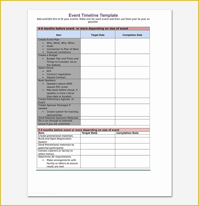 Free event Timeline Template Of event Timeline Template Free for Word &amp; Pdf Dotxes