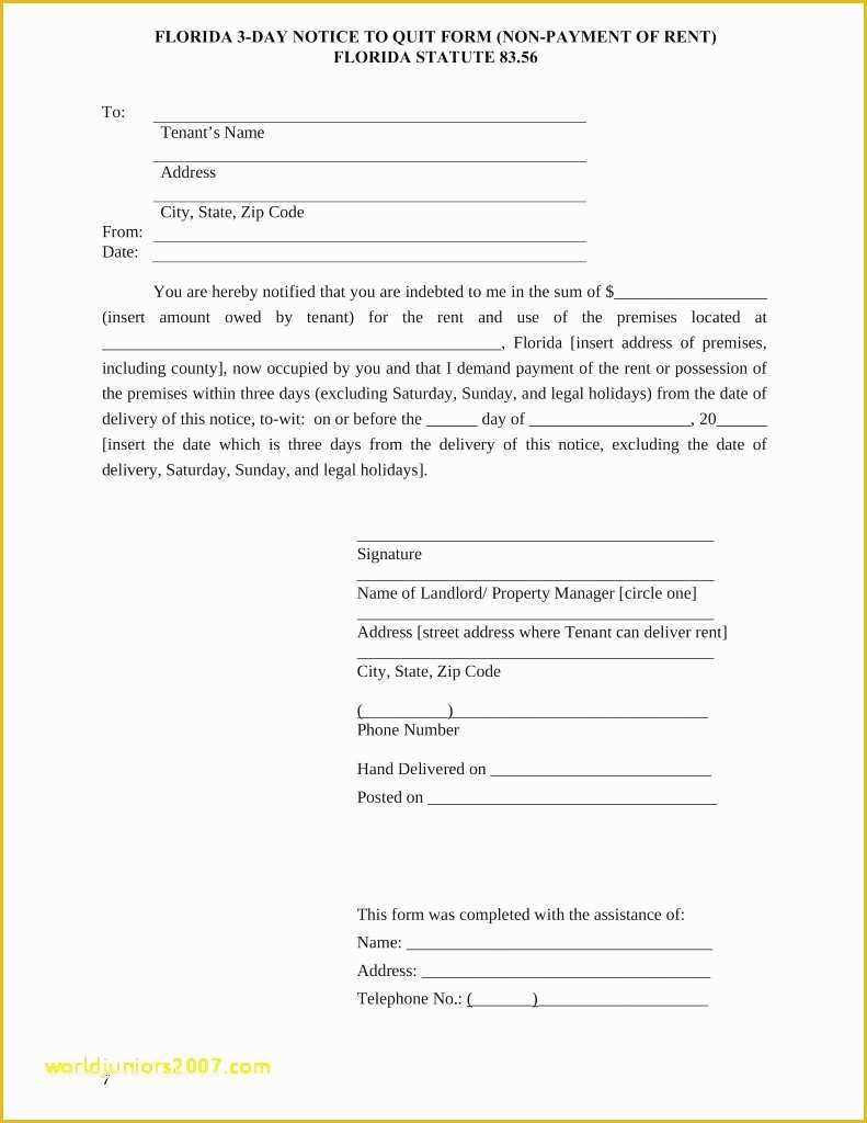 Free Eviction Notice Template Florida Of Best 15 Day Eviction Notice Florida Template