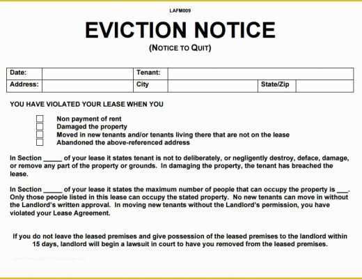 Free Eviction Notice Template Florida Of Eviction Notice Template