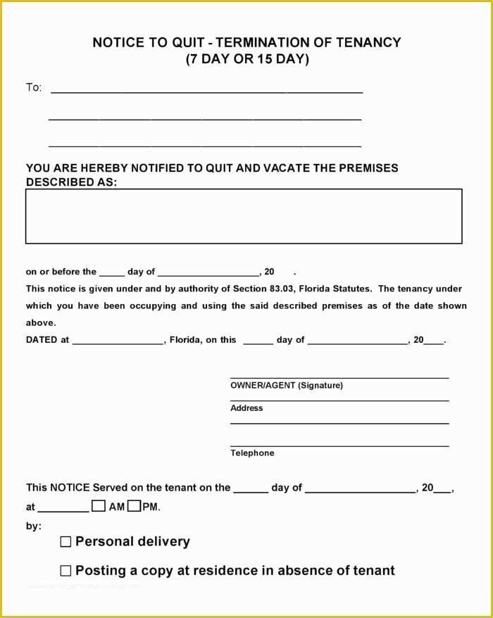 Free Eviction Notice Template Florida Of Gallery Of Eviction Notice form south Carolina Template