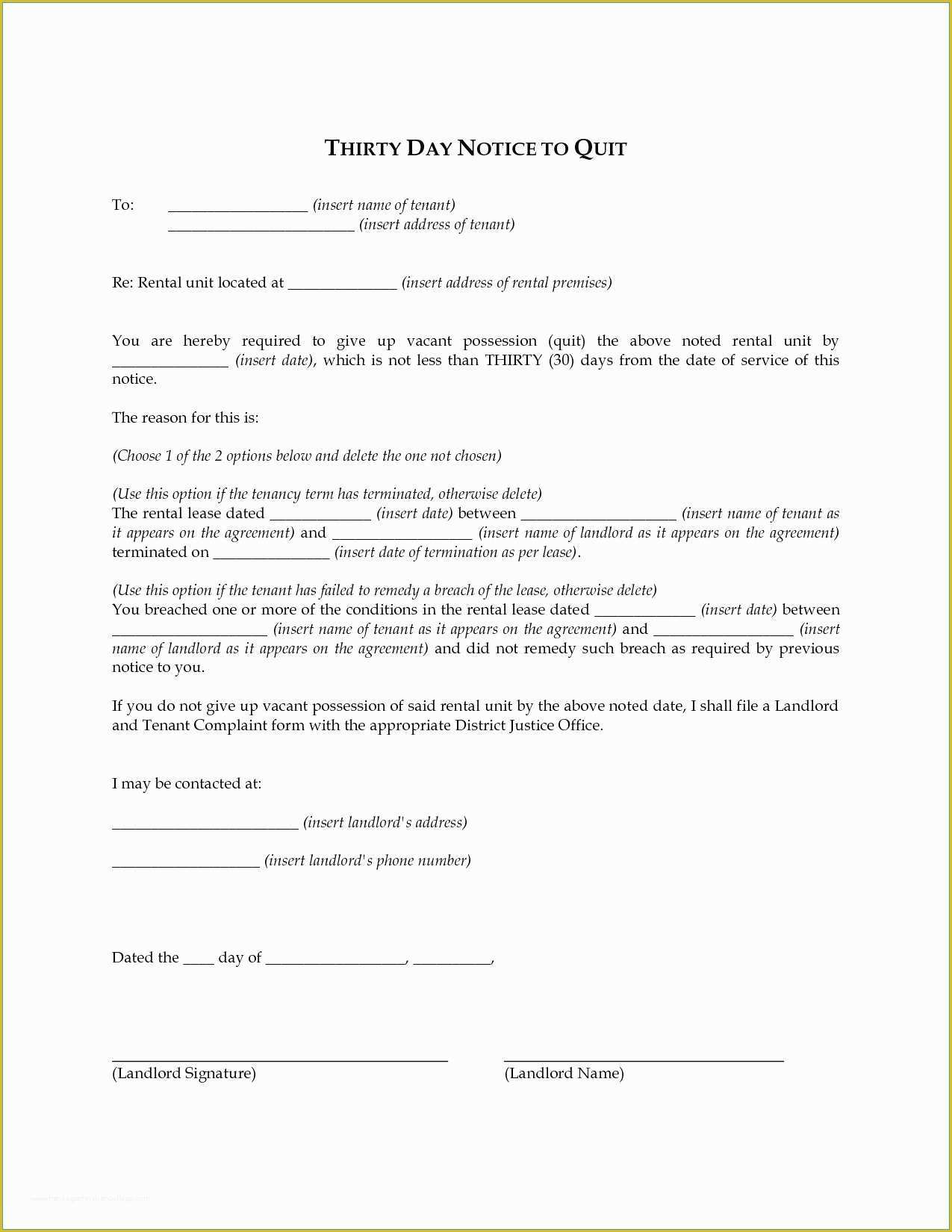 Free Eviction Notice Template Pa Of Eviction Notice Template Pennsylvania Free Best 10 Best
