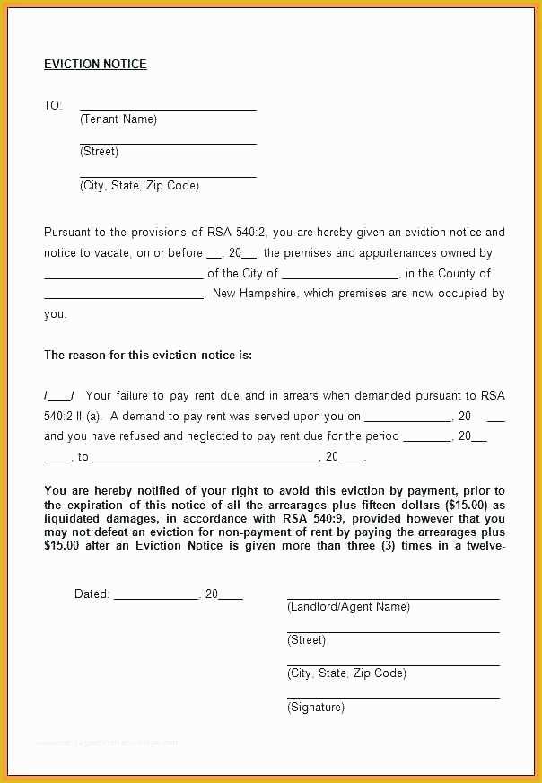 Free Eviction Notice Template Pa Of Free Eviction Notice Template Pa Eviction Notice Template