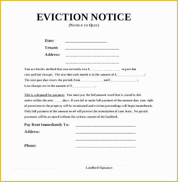 Free Eviction Notice Template Pa Of Free Notice Template Sample 7 Printable form 3 Day to