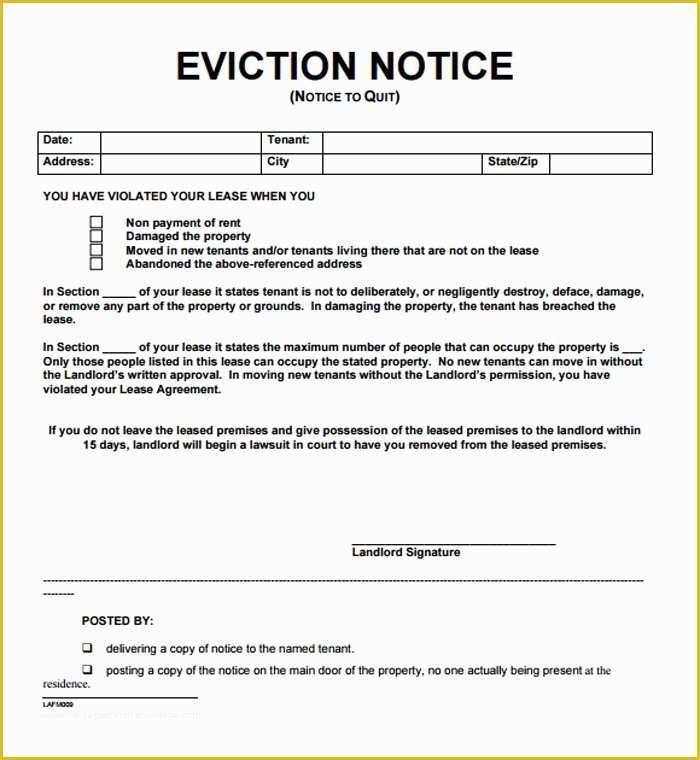 Free Eviction Notice Template Pdf Of 12 Free Eviction Notice Templates for Download Designyep