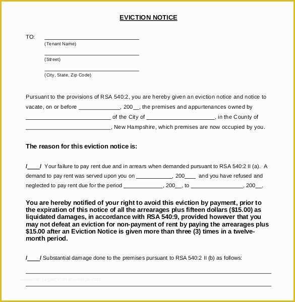 Free Eviction Notice Template Pdf Of 38 Eviction Notice Templates Pdf Google Docs Ms Word