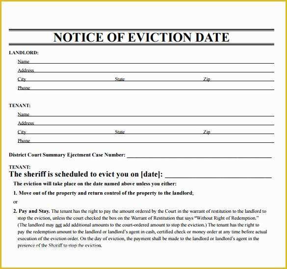 Free Eviction Notice Template Pdf Of 43 Eviction Notice Templates Pdf Doc Apple Pages